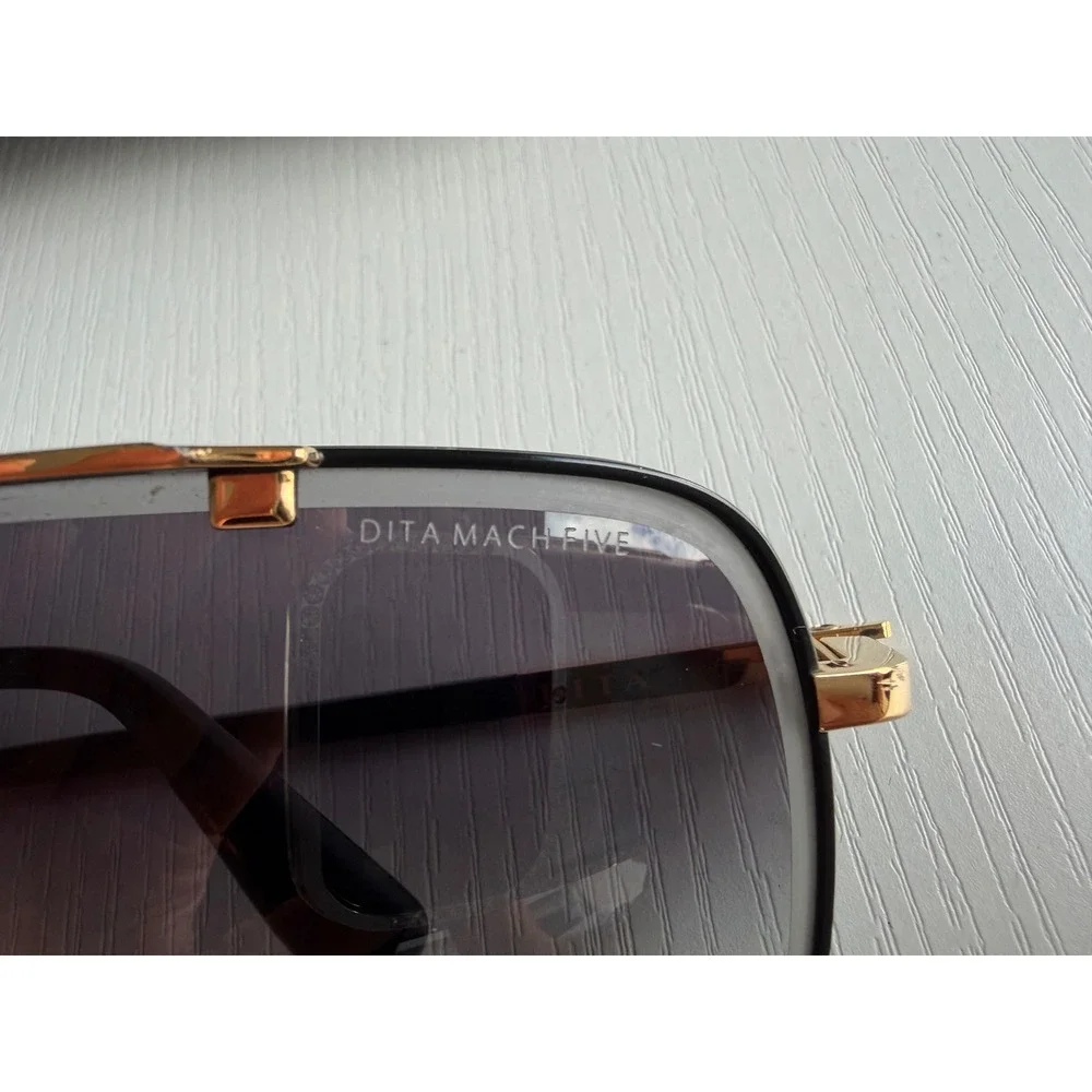 DITA Mach Five II Sunglasses Black‎ Gold DRX-2087 Japan Authentic
